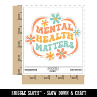 Mental Health Matters Waterproof Vinyl Phone Tablet Laptop Water Bottle Car Window Bumper Decal Sticker Set - 5 Pack
