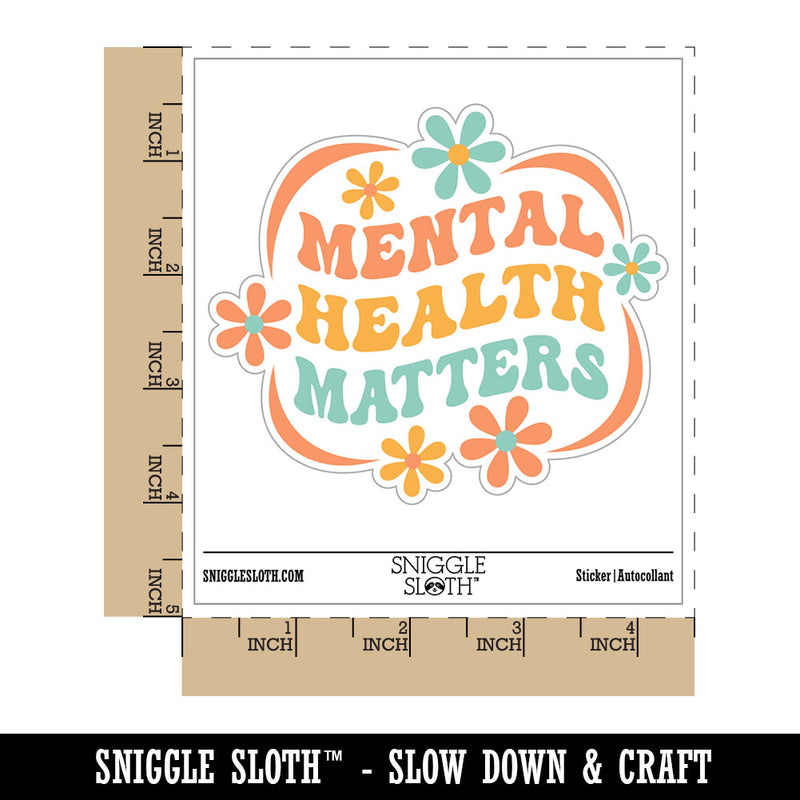 Mental Health Matters Waterproof Vinyl Phone Tablet Laptop Water Bottle Car Window Bumper Decal Sticker Set - 5 Pack