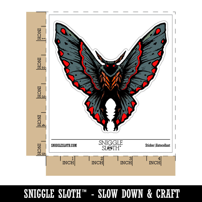 Mothman Legendary Cryptid Humanoid Creature Waterproof Vinyl Phone Tablet Laptop Water Bottle Car Window Bumper Decal Sticker Set - 5 Pack