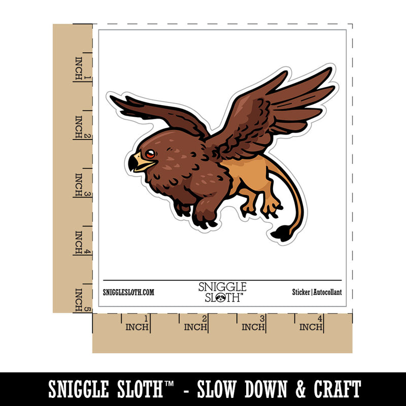 Mythical Griffin Gryphon Creature in Flight Waterproof Vinyl Phone Tablet Laptop Water Bottle Car Window Bumper Decal Sticker Set - 5 Pack