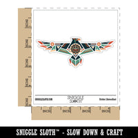 Native American Thunder Bird Eagle Southwestern Tribal Waterproof Vinyl Phone Tablet Laptop Water Bottle Car Window Bumper Decal Sticker Set - 5 Pack