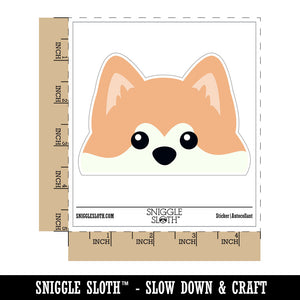 Peeking Akita Inu Dog Waterproof Vinyl Phone Tablet Laptop Water Bottle Car Window Bumper Decal Sticker Set - 5 Pack