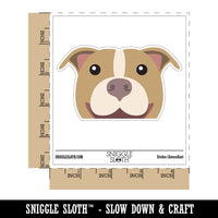 Peeking American Pitbull Terrier Dog Waterproof Vinyl Phone Tablet Laptop Water Bottle Car Window Bumper Decal Sticker Set - 5 Pack