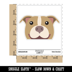 Peeking American Pitbull Terrier Dog Waterproof Vinyl Phone Tablet Laptop Water Bottle Car Window Bumper Decal Sticker Set - 5 Pack