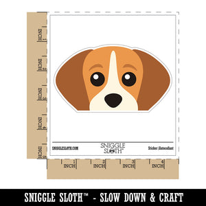 Peeking Beagle Dog Waterproof Vinyl Phone Tablet Laptop Water Bottle Car Window Bumper Decal Sticker Set - 5 Pack