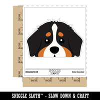 Peeking Bernese Mountain Dog Waterproof Vinyl Phone Tablet Laptop Water Bottle Car Window Bumper Decal Sticker Set - 5 Pack