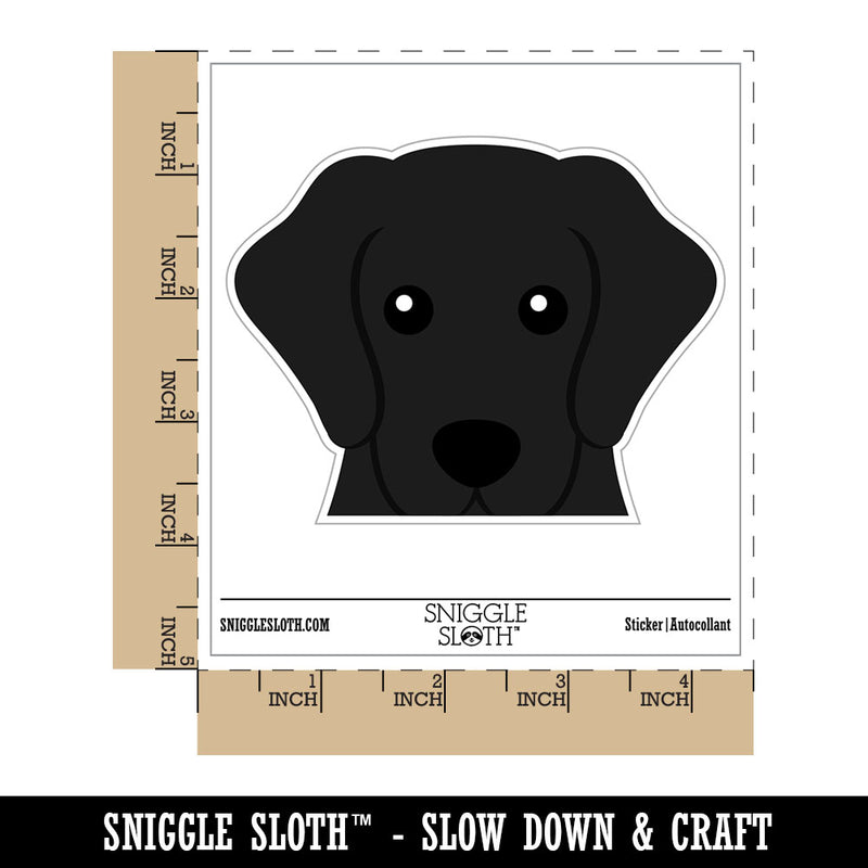 Peeking Black Labrador Retiever Dog Waterproof Vinyl Phone Tablet Laptop Water Bottle Car Window Bumper Decal Sticker Set - 5 Pack
