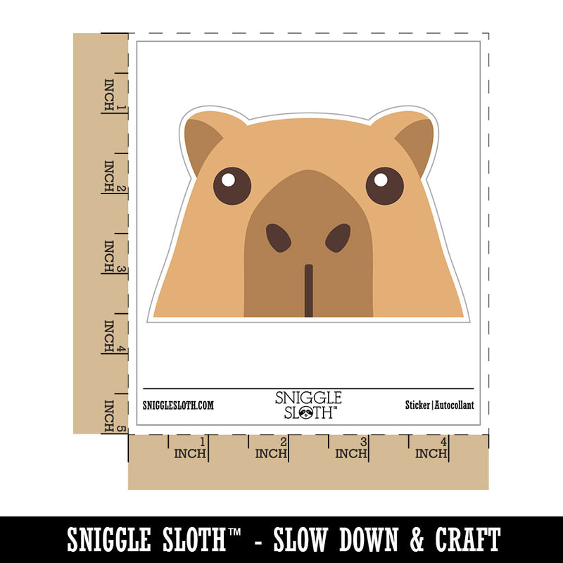 Peeking Capybara Waterproof Vinyl Phone Tablet Laptop Water Bottle Car Window Bumper Decal Sticker Set - 5 Pack