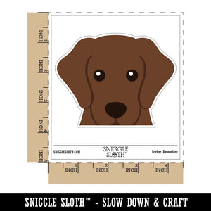 Peeking Chocolate Labrador Retiever Dog Waterproof Vinyl Phone Tablet Laptop Water Bottle Car Window Bumper Decal Sticker Set - 5 Pack