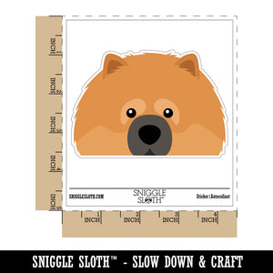 Peeking Chow Chow Dog Waterproof Vinyl Phone Tablet Laptop Water Bottle Car Window Bumper Decal Sticker Set - 5 Pack
