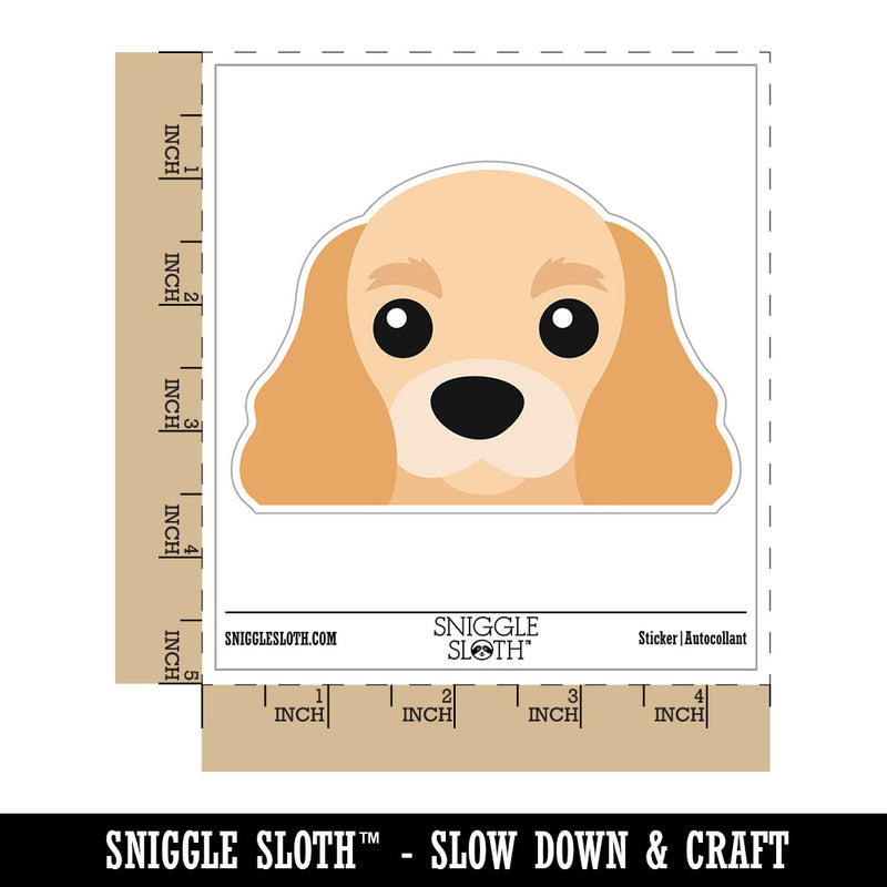 Peeking Cocker Spaniel Dog Waterproof Vinyl Phone Tablet Laptop Water Bottle Car Window Bumper Decal Sticker Set - 5 Pack
