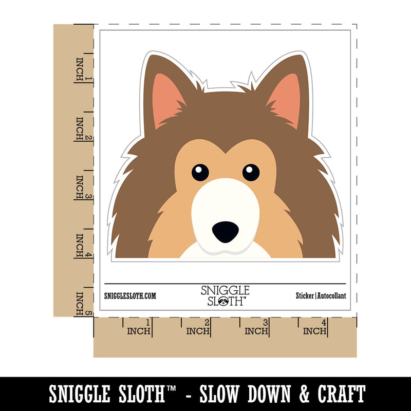 Peeking Collie Dog Waterproof Vinyl Phone Tablet Laptop Water Bottle Car Window Bumper Decal Sticker Set - 5 Pack
