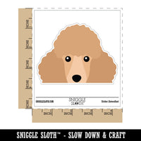 Peeking Cream Poodle Dog Waterproof Vinyl Phone Tablet Laptop Water Bottle Car Window Bumper Decal Sticker Set - 5 Pack