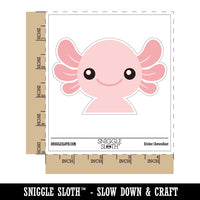 Peeking Cute Axolotl Waterproof Vinyl Phone Tablet Laptop Water Bottle Car Window Bumper Decal Sticker Set - 5 Pack