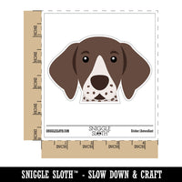 Peeking German Shorthaired Pointer Dog Waterproof Vinyl Phone Tablet Laptop Water Bottle Car Window Bumper Decal Sticker Set - 5 Pack