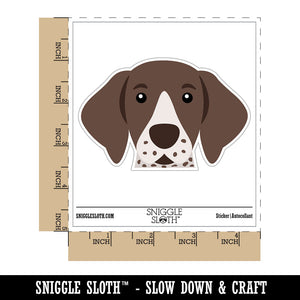 Peeking German Shorthaired Pointer Dog Waterproof Vinyl Phone Tablet Laptop Water Bottle Car Window Bumper Decal Sticker Set - 5 Pack