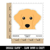Peeking Golden Retriever Dog Waterproof Vinyl Phone Tablet Laptop Water Bottle Car Window Bumper Decal Sticker Set - 5 Pack