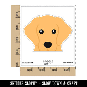 Peeking Golden Retriever Dog Waterproof Vinyl Phone Tablet Laptop Water Bottle Car Window Bumper Decal Sticker Set - 5 Pack