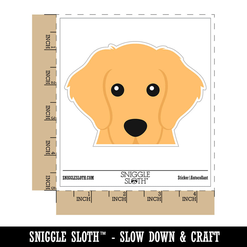 Peeking Golden Retriever Dog Waterproof Vinyl Phone Tablet Laptop Water Bottle Car Window Bumper Decal Sticker Set - 5 Pack