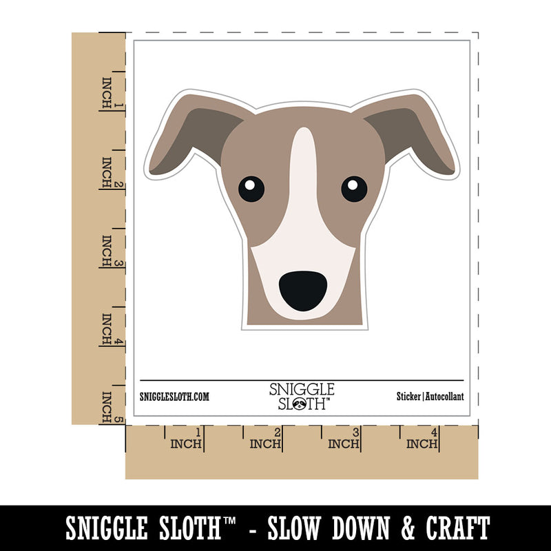 Peeking Greyhound Dog Waterproof Vinyl Phone Tablet Laptop Water Bottle Car Window Bumper Decal Sticker Set - 5 Pack