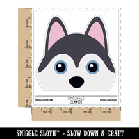 Peeking Husky Dog Waterproof Vinyl Phone Tablet Laptop Water Bottle Car Window Bumper Decal Sticker Set - 5 Pack