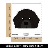 Peeking Newfoundland Newfie Dog Waterproof Vinyl Phone Tablet Laptop Water Bottle Car Window Bumper Decal Sticker Set - 5 Pack