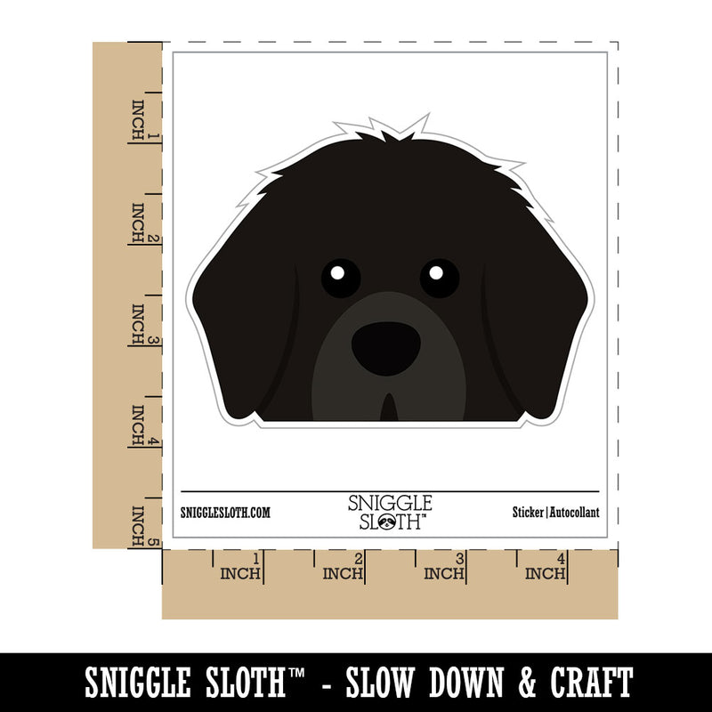 Peeking Newfoundland Newfie Dog Waterproof Vinyl Phone Tablet Laptop Water Bottle Car Window Bumper Decal Sticker Set - 5 Pack