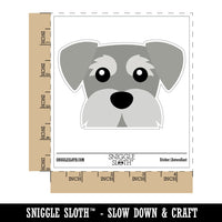 Peeking Schnauzer Dog Waterproof Vinyl Phone Tablet Laptop Water Bottle Car Window Bumper Decal Sticker Set - 5 Pack