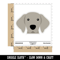 Peeking Weimaraner Dog Waterproof Vinyl Phone Tablet Laptop Water Bottle Car Window Bumper Decal Sticker Set - 5 Pack
