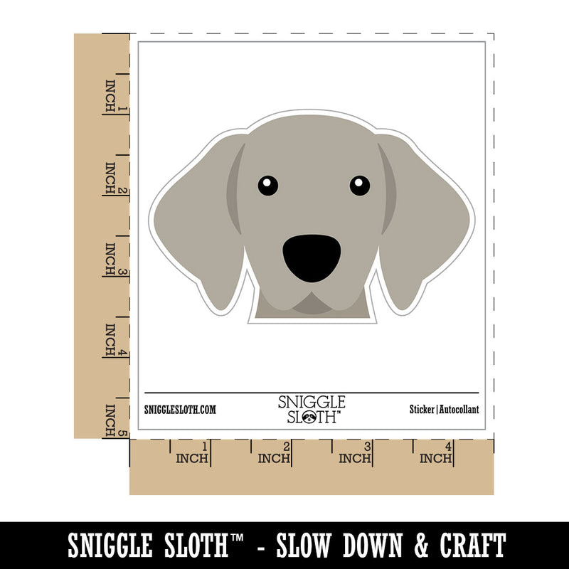 Peeking Weimaraner Dog Waterproof Vinyl Phone Tablet Laptop Water Bottle Car Window Bumper Decal Sticker Set - 5 Pack