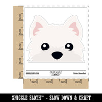 Peeking Westie West Highland Terrier Dog Waterproof Vinyl Phone Tablet Laptop Water Bottle Car Window Bumper Decal Sticker Set - 5 Pack