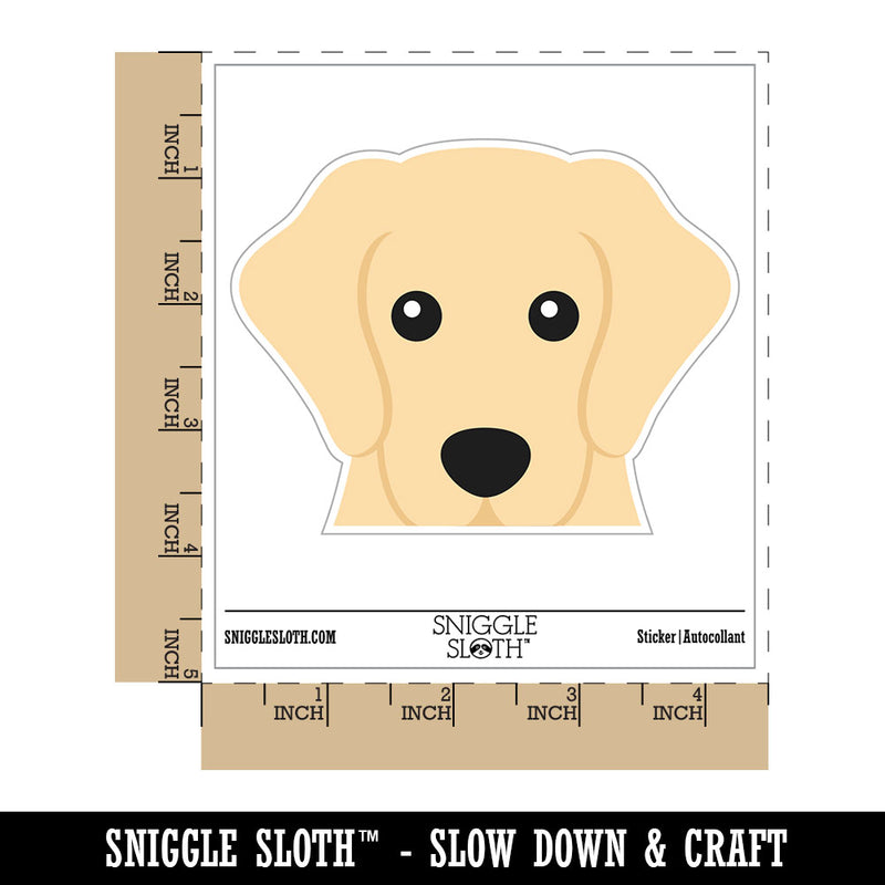 Peeking Yellow Labrador Retiever Dog Waterproof Vinyl Phone Tablet Laptop Water Bottle Car Window Bumper Decal Sticker Set - 5 Pack