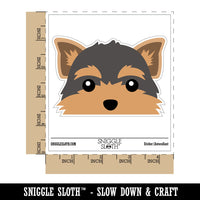 Peeking Yorkshire Terrier Yorkie Dog Waterproof Vinyl Phone Tablet Laptop Water Bottle Car Window Bumper Decal Sticker Set - 5 Pack