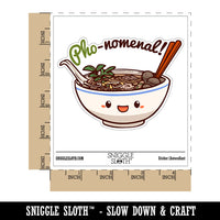 Phenomenal Bowl of Pho Vietnamese Noodles Waterproof Vinyl Phone Tablet Laptop Water Bottle Car Window Bumper Decal Sticker Set - 5 Pack