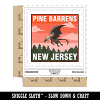 Pine Barrens New Jersey Devil Cryptid Monster Destination Waterproof Vinyl Phone Tablet Laptop Water Bottle Car Window Bumper Decal Sticker Set - 5 Pack
