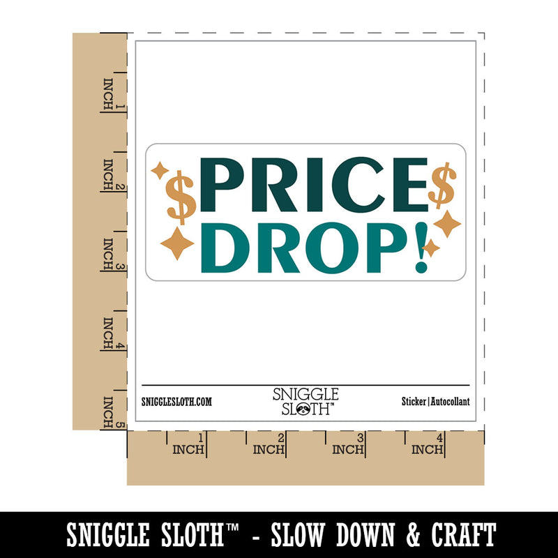 Price Drop Market Store Sign Waterproof Vinyl Phone Tablet Laptop Water Bottle Car Window Bumper Decal Sticker Set - 5 Pack