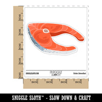 Raw Fish Salmon Steak Food Waterproof Vinyl Phone Tablet Laptop Water Bottle Car Window Bumper Decal Sticker Set - 5 Pack