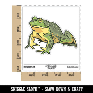 Realistic American Bullfrog Amphibian Frog Waterproof Vinyl Phone Tablet Laptop Water Bottle Car Window Bumper Decal Sticker Set - 5 Pack