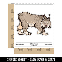 Realistic Canada Lynx Wild Cat Feline Waterproof Vinyl Phone Tablet Laptop Water Bottle Car Window Bumper Decal Sticker Set - 5 Pack