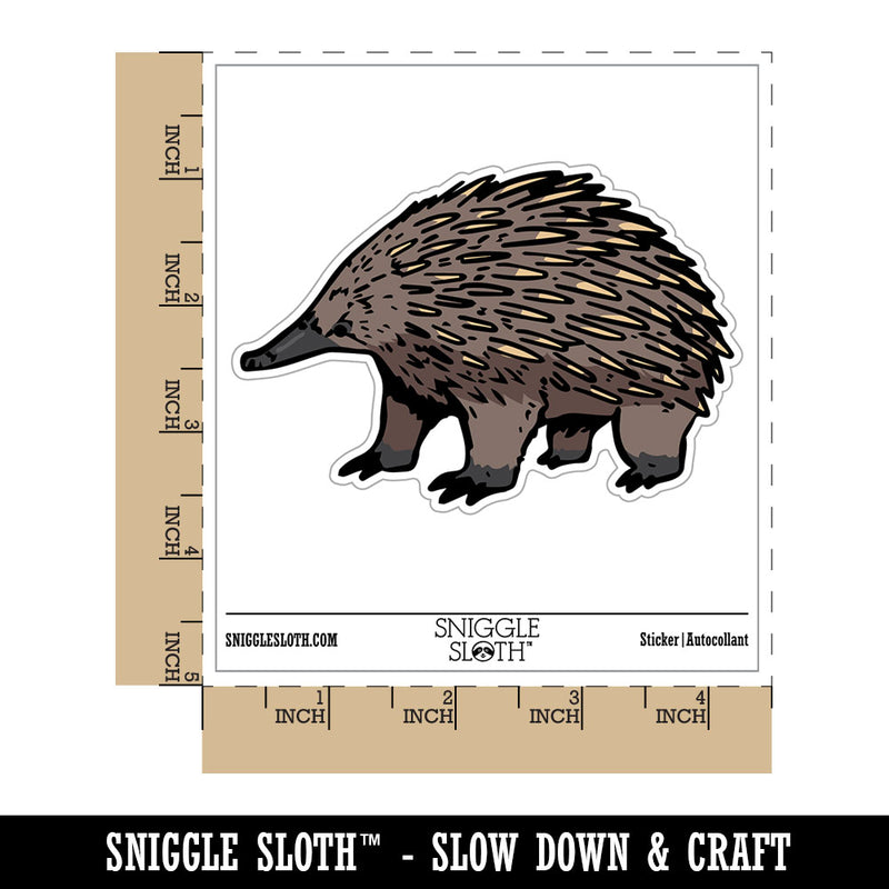 Realistic Echidna Spiny Anteater Waterproof Vinyl Phone Tablet Laptop Water Bottle Car Window Bumper Decal Sticker Set - 5 Pack