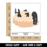 Relaxed Sleeping Lamb Sheep Waterproof Vinyl Phone Tablet Laptop Water Bottle Car Window Bumper Decal Sticker Set - 5 Pack