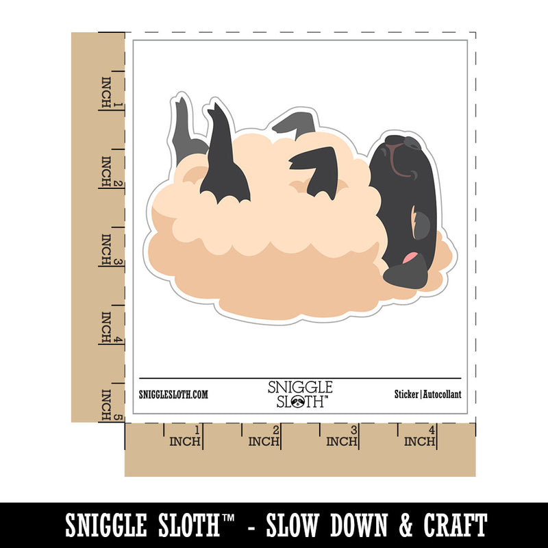 Relaxed Sleeping Lamb Sheep Waterproof Vinyl Phone Tablet Laptop Water Bottle Car Window Bumper Decal Sticker Set - 5 Pack