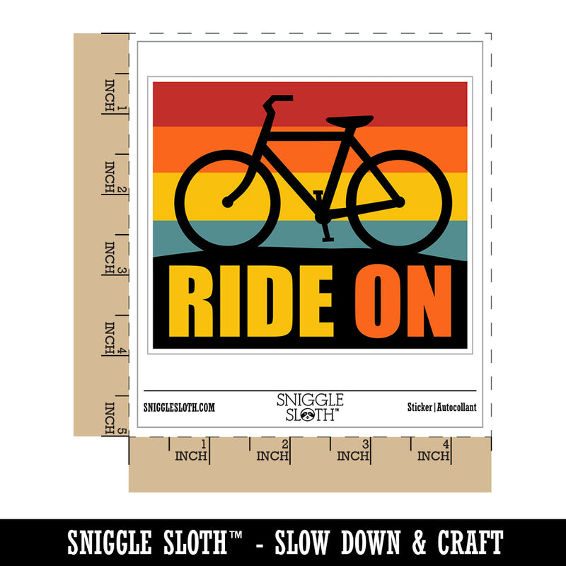 Ride on Bike Riding Cycle Waterproof Vinyl Phone Tablet Laptop Water Bottle Car Window Bumper Decal Sticker Set - 5 Pack