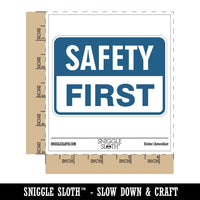 Safety First Professional Job Sign Waterproof Vinyl Phone Tablet Laptop Water Bottle Car Window Bumper Decal Sticker Set - 5 Pack