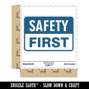 Safety First Professional Job Sign Waterproof Vinyl Phone Tablet Laptop Water Bottle Car Window Bumper Decal Sticker Set - 5 Pack