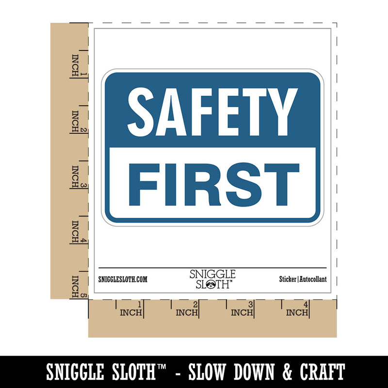 Safety First Professional Job Sign Waterproof Vinyl Phone Tablet Laptop Water Bottle Car Window Bumper Decal Sticker Set - 5 Pack