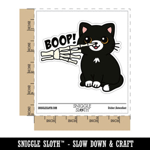 Skeleton Hand Boop Cat Nose Waterproof Vinyl Phone Tablet Laptop Water Bottle Car Window Bumper Decal Sticker Set - 5 Pack