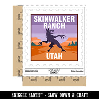 Skinwalker Ranch Utah Cryptid Destination Monster Waterproof Vinyl Phone Tablet Laptop Water Bottle Car Window Bumper Decal Sticker Set - 5 Pack