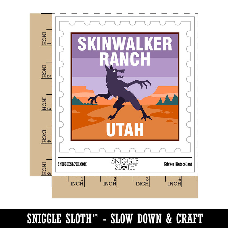 Skinwalker Ranch Utah Cryptid Destination Monster Waterproof Vinyl Phone Tablet Laptop Water Bottle Car Window Bumper Decal Sticker Set - 5 Pack