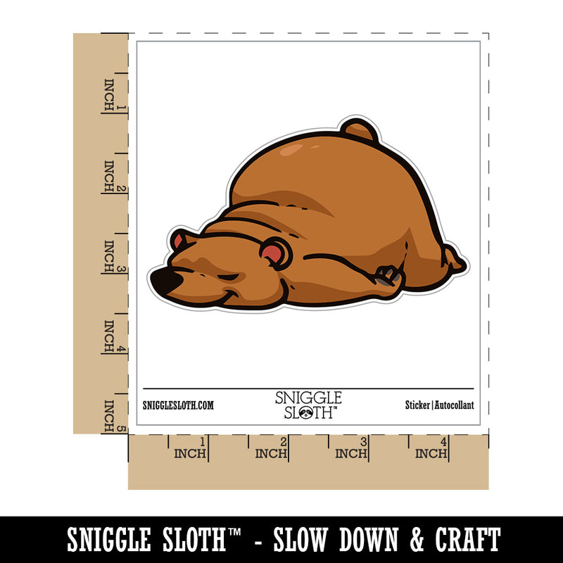 Sleeping Cartoon Bear Waterproof Vinyl Phone Tablet Laptop Water Bottle Car Window Bumper Decal Sticker Set - 5 Pack